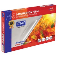 Kraf 2129 Laminasyon Filmi Parlak A4 150 Micron 100 lü
